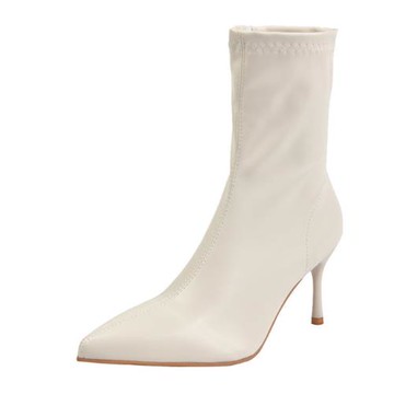 JP Queen New York 法式顯瘦尖頭側拉鍊細高跟短靴(2色可選)