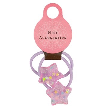 akachan honpo - 迷你髮圈2入-閃亮星星