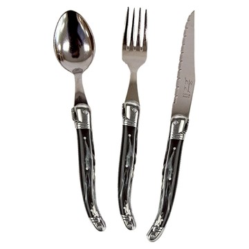 Laguiole Jean Neron 大理石黑餐具晚餐組  主餐匙 + 主餐叉 + 主餐刀  1組  大理石黑色