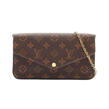 LOUIS VUITTON LV 路易威登 Pochette Felicie 肩背包 棕色 原花帆布 M81896 【二手名牌BRAND OFF】