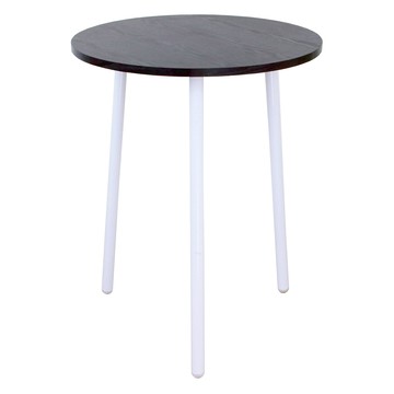 【頂堅】圓形餐桌/洽談桌/工作桌/玄關桌-寬60x高76公分-三色可選深胡桃木色