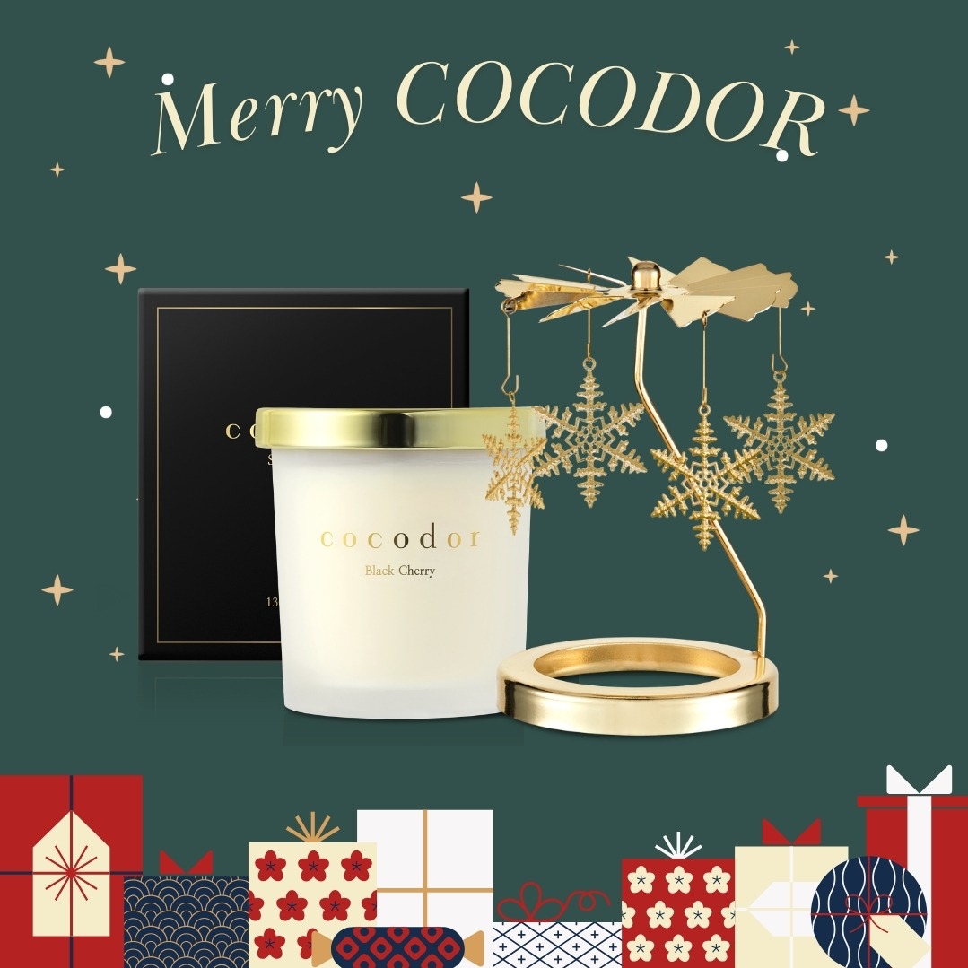 【COCODOR】大豆蠟燭130g+ 旋轉蠟燭燭罩 組合 新年/情人節禮物推薦