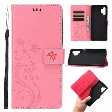 適用三星A32 5G手機殼翻蓋式A326B保護套蝴蝶可愛情侶男女款皮套