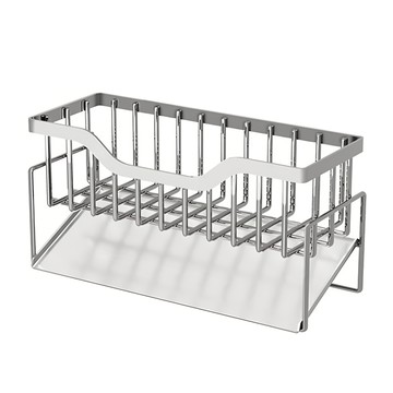 Cooksy 廚房水槽不鏽鋼瀝水架 23.4 x 9 x 11.3cm 銀色  1個