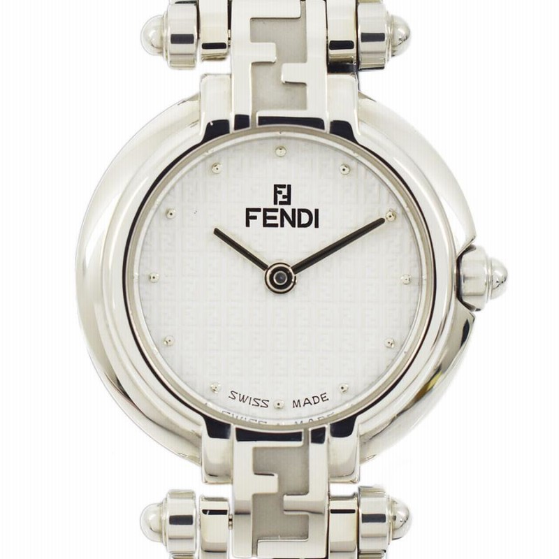 美品 フェンディ FENDI ズッカ QZ クロノグラフ デイト 革ベルト