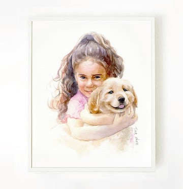 似顏繪 手繪畫像 人像客制畫 毛孩紀念 客制畫像 手繪+電子檔