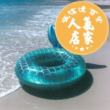 游泳圈 救生圈 氣球 ins魚尾巴游泳圈成人救生圈漂浮水上椅子兒童座圈寶寶嬰幼兒浮圈