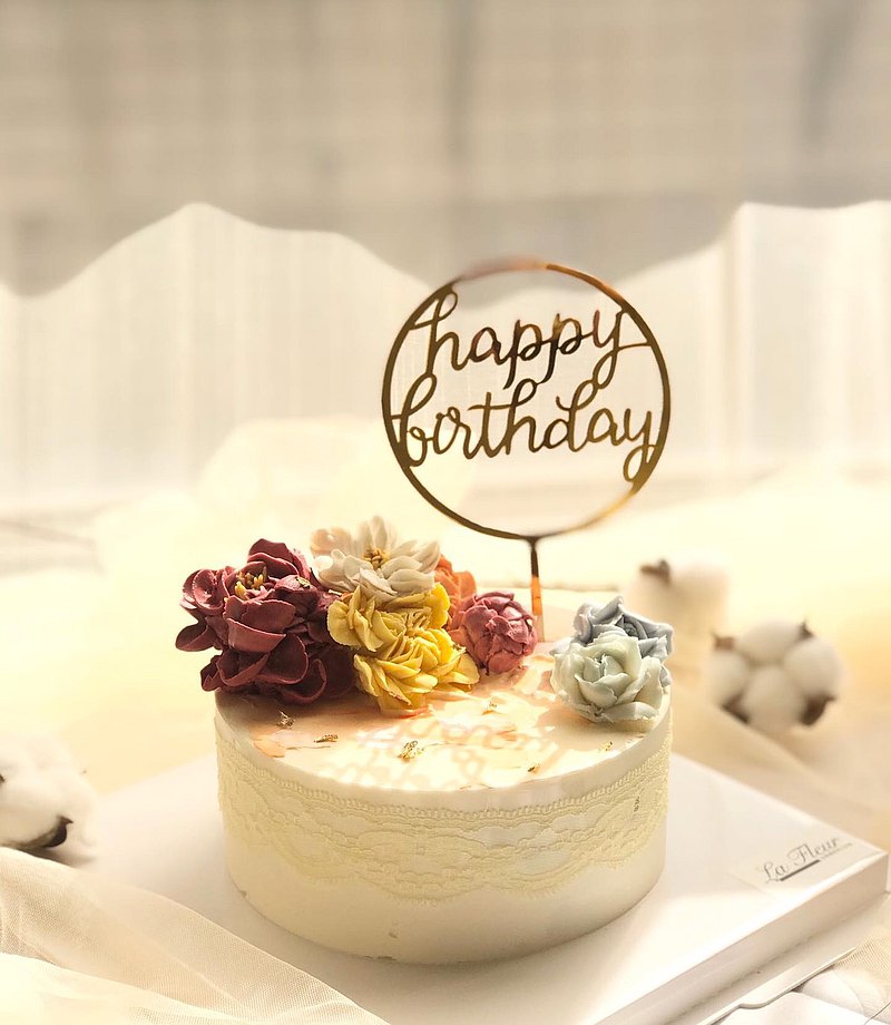 【疫情也要生日蛋糕】限定自取!!!-韓國最夯裱花輕乳酪蜂蜜蛋糕