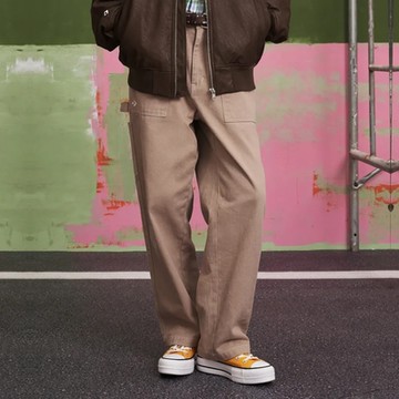 CONVERSE YOTD WOVEN STRAIGHT LEG 長褲 男 CNY龍年限定 卡其色_10026810-A01