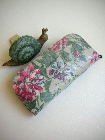 日本防水布【水晶玫瑰】 -長夾/皮夾/零錢包