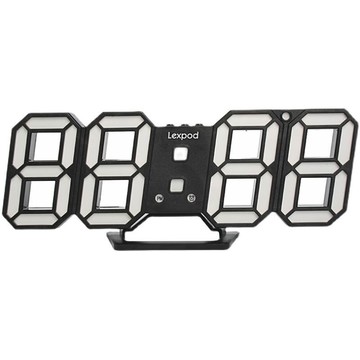 變雙色LED電子時鐘表3D立體數字簡約夜光網紅桌面客廳鬧鐘壁掛墻