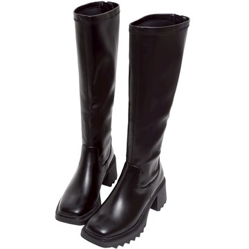 Ann’S告別小腿肌-加寬版還你瘦瘦腿超彈性直腿及膝靴7cm-黑