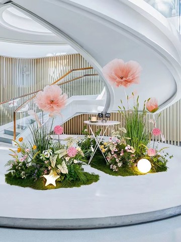 公司貨 免運 可開票 造景 仿真 造景配件 裝飾 網紅仿真花造景樓梯下假花擺設櫥窗裝飾場景布置商場裝飾森系花園