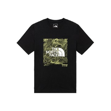 the north face 男 logo 快乾排汗短t ap黑7wf3/吸濕排汗3d元素印花短