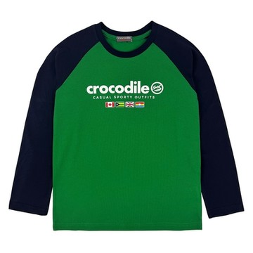 Crocodile-Junior小鱷魚童裝-LOGO印圖撞色T恤-U64471 小童款