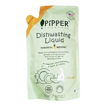 PiPPER STANDARD 沛柏 鳳梨酵素洗碗精補充包 美國專利技術 天然成分 無刺激認證 溫和不傷手  750ml  1包