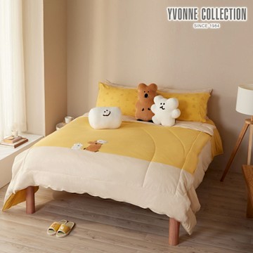 YVONNE 以旺傢飾 QUOKKA & BOBO 單人四季被-盛夏黃（DINOTAENG）