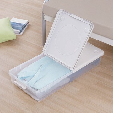 日本製可層疊雙向開蓋床下收納箱-3入 單一規格