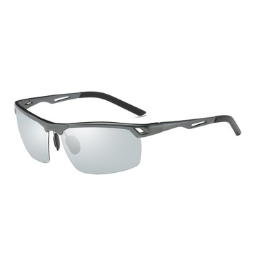 QUINTA UV400智能感光變色偏光太陽眼鏡(經典運動鏡框/運動休閒全天候適用-QTB8550-槍框變色片)  1入