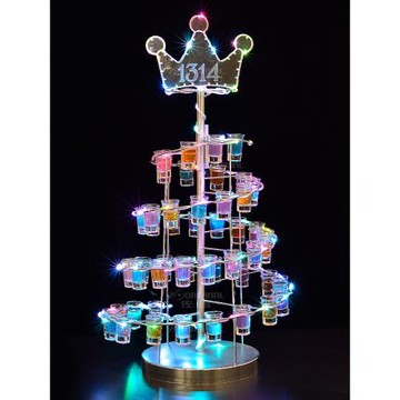 佐尚 酒吧酒杯架雞尾酒架子發光創意ktv發光杯架一口杯架發光酒架