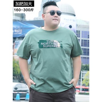 短袖男款夏季寬松大碼t恤男加肥加大2025新款男士休閑潮胖子半袖