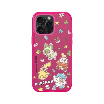 iPhone 15 Pro Max Clear 粉漾桃 - 寶可夢 Pokemon - 暖色系列-最初的夥伴