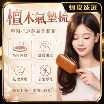 🏆 蝦皮隔日到🏆 現貨免運 梳子拉直梳子 圓潤梳齒 防打結 梳子按摩 氣墊梳子 氣囊按摩 頭部經絡梳 女士專用 頭皮按