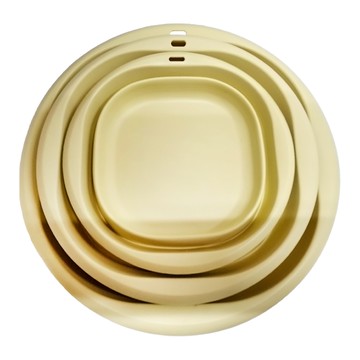 SP SAUCE 可掛易收納多用途伸縮摺疊盆3件組 日本品質 耐磨設計 PP+PTR材質  淡鵝黃  1組