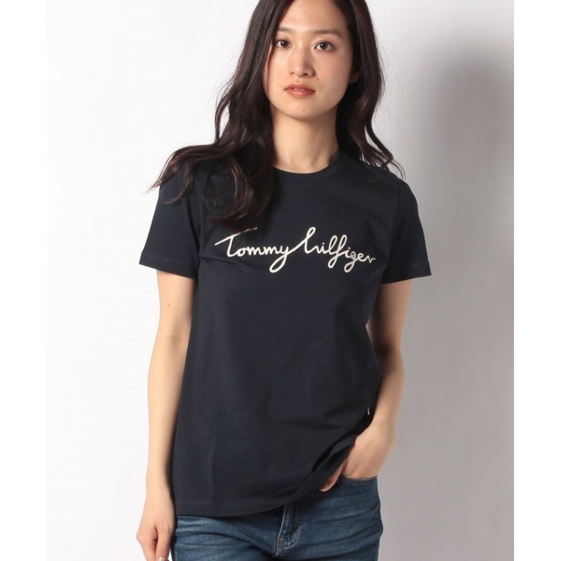 トミー TOMY HILFIGER Tシャツ 半袖 レディース XS 白 - Tシャツ