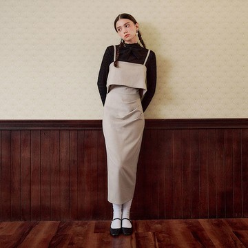 OUWEY歐薇 時尚綁帶造型洋裝(灰；S-L)