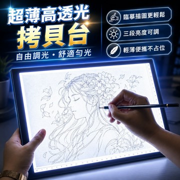 台灣出貨🎈A3拷貝臺 LED臨摹臺 動漫拷貝板 透光板 復寫繪圖畫板 素描書法練字臺 發光板透寫 描圖台 手繪板