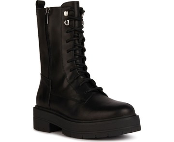 GEOX SPHERICA EC7 BOOTIES BLACK 黑色女款鞋子