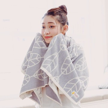厚質手感色紗百分百棉吸水浴巾-藕紫灰