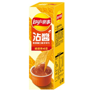 [家速配]樂事輕雪鹽口味糖醋風味醬洋芋片85g