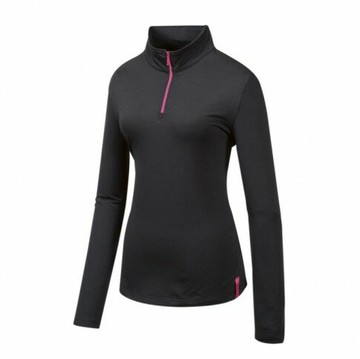 【【蘋果戶外】】山林 32P30 17 黑灰 女 條紋快熱保暖上衣 半門襟保暖衣/中層衣/ 吸濕排汗透氣快乾 秋冬 Mountneer