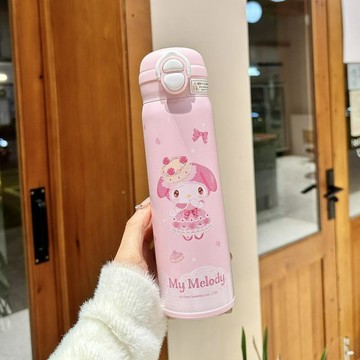 【臺灣-出貨】庫洛米兒童保溫杯上學專用女孩小學生三麗鷗316不鏽鋼雙飲水杯子