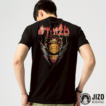 地藏小王 BLUE WAY – 賽車閃電短TEE(黑)