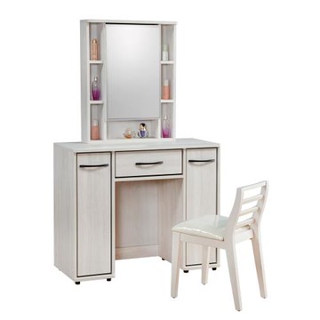 【唯熙傢俱】蘿拉鋼刷白3.2尺化妝台