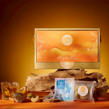 [LINE禮物獨家專屬組合｜伴手禮]【茶境天使】星辰迎福禮盒(高山貴妃茶包/月牙酥/莓果Ｑ餅) 茶點 中秋好禮