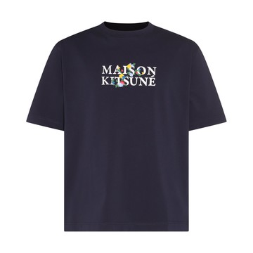 Maison Kitsune - Navy Blue Cotton T-shirt