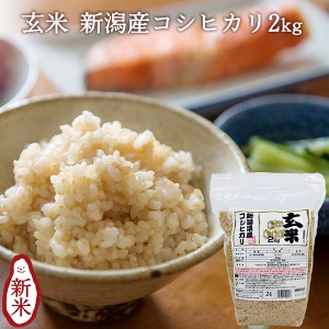 新潟産コシヒカリ 玄米 2kg ｜ お米 雑穀 パック入 国産 ブランド米 ギフト 内祝い お返し お祝い 贈答品 贈り物 プ