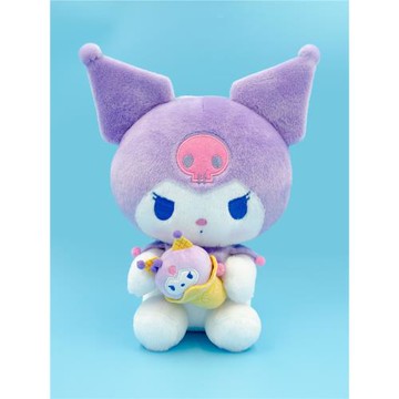 庫洛米正版毛絨 玩偶抱枕冰淇淋系列大耳朵 玉桂狗皇冠款可愛公仔