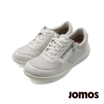 【Jomos】德國原廠Air Comfort壓花拼接造型氣墊休閒鞋 象灰色(857393-OWH)