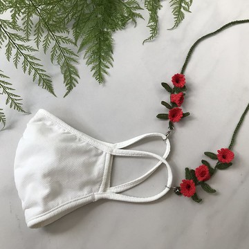 口罩鍊 Mask Strap Chain Lily of the valley RED