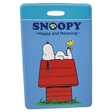 PEANUTS 史努比 直式雙層證件套 6個  藍屋頂  7 x 11cm