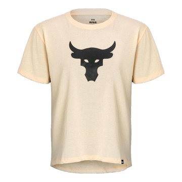 (WMNS) Under Armour Project Rock Brahma Heavyweight T-shirt 'Beige'