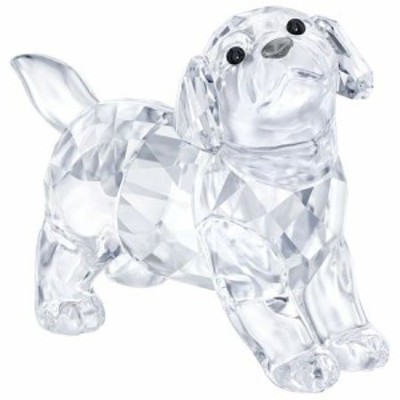 スワロフスキー Swarovski 置物 犬 ラブラドールレトリバーの子犬