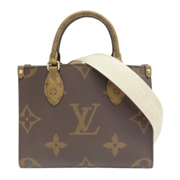 LOUIS VUITTON LV 路易威登 棕色 原花 PVC塗層帆布 On The Go PM 兩用包 M46373 【二手名牌BRAND OFF】