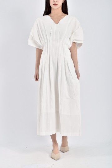 (L) the madre質感收腰白色洋裝