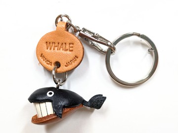 鯨魚 迷你 真皮鑰匙圈 手作 日本製 立體造型 VANCA
